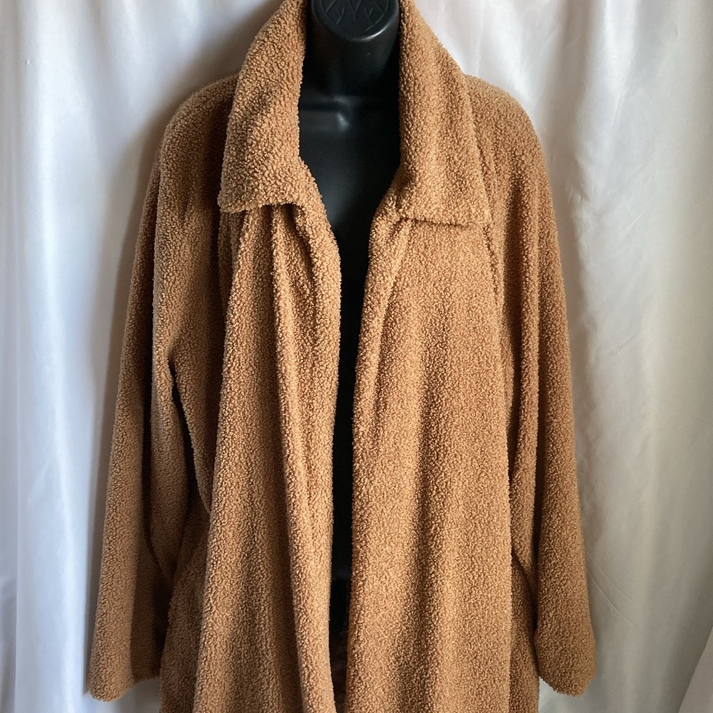 Cozy Teddy Fleece Jacket - Camel